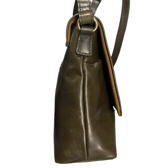 Patricia Nash Mili Leather Medium Flap Crossbody w/ Coin Pouch  OLIVE   0122 - Picture 6 of 14